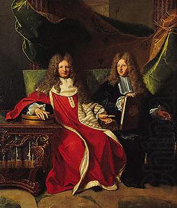 Hyacinthe Rigaud Pierre-Cardin Lebret (1639-1710) and his son Cardin Le Bret (1675-1734), china oil painting image